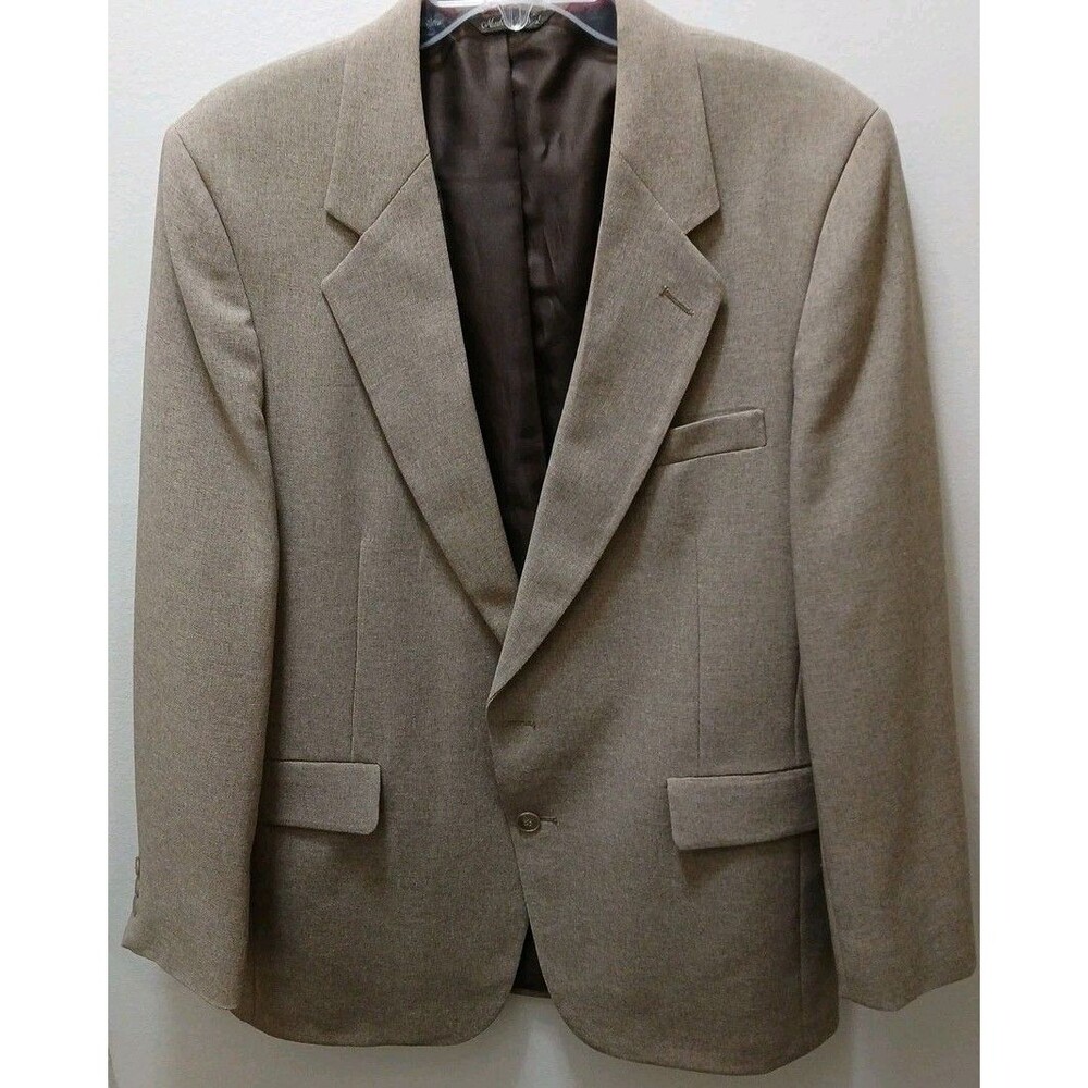 Vintage Levi's Business Class Action Brown/Khaki Suit Blazer Men 44R Made USA